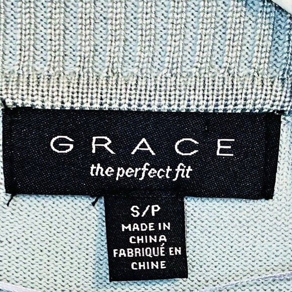 Grace Perfect Fit Open Front Cardigan Sweater Size Small S Silky Sage Green - Picture 3 of 4